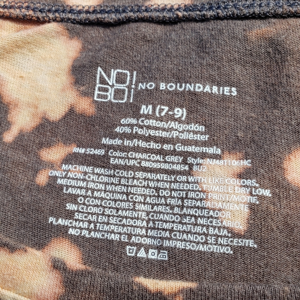 xx Long Sleeved Tee Tie Dye Bleach Reverse Grey Sz M - Picture 12 of 12